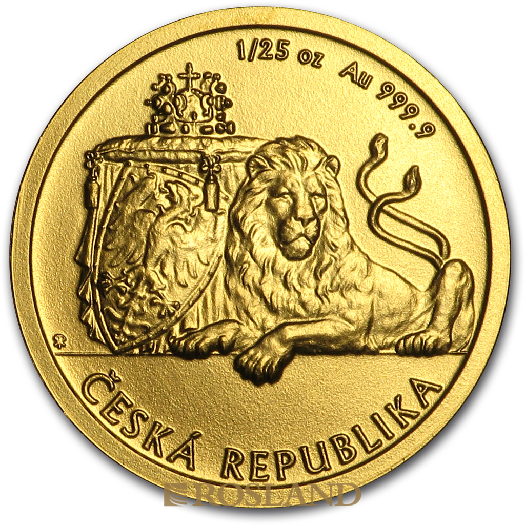 1/25 Unzen Goldmünze Tschechischer Löwe 2019