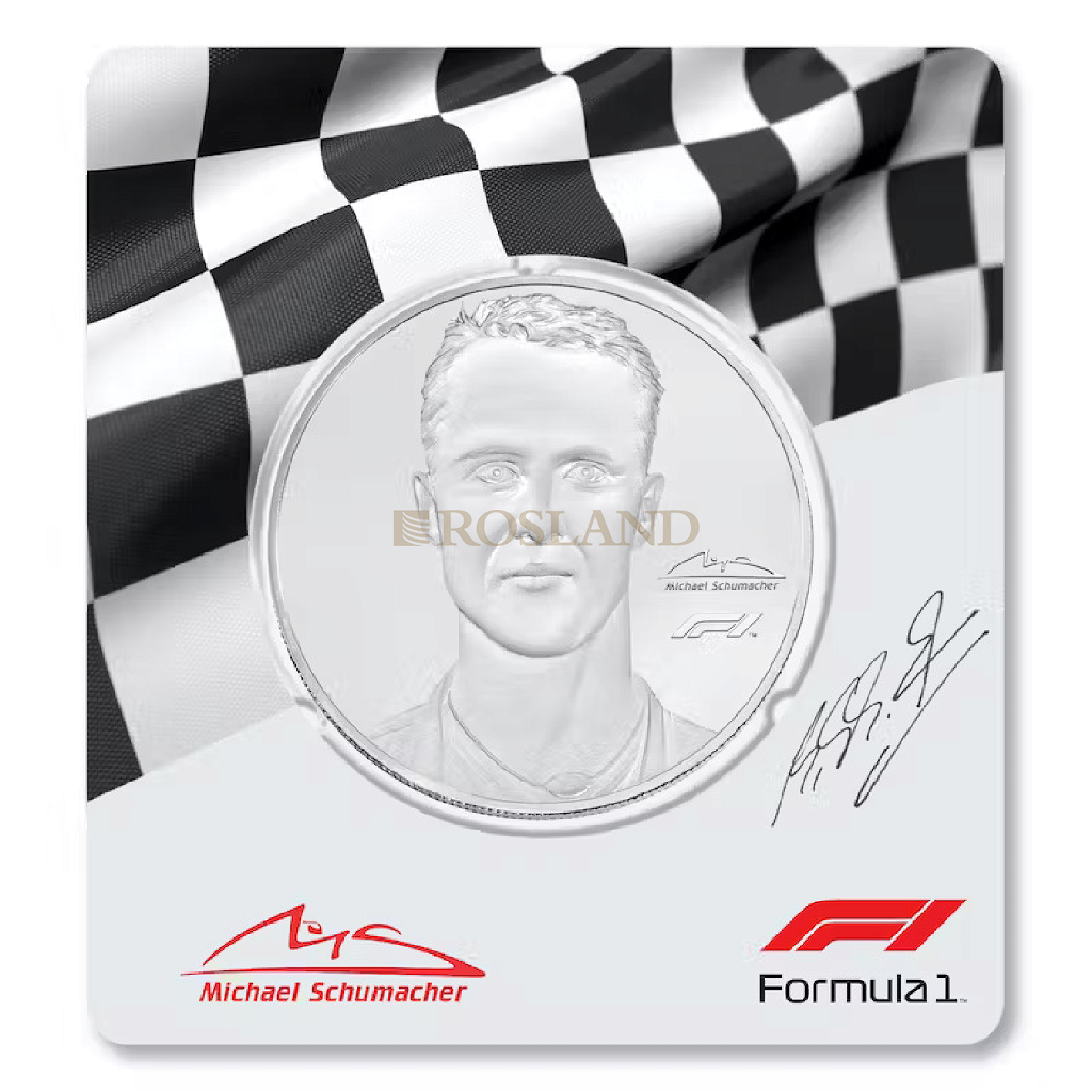2,5 Unzen Silbermünze Michael Schumacher 2022 PP (Box, Zertifikat)