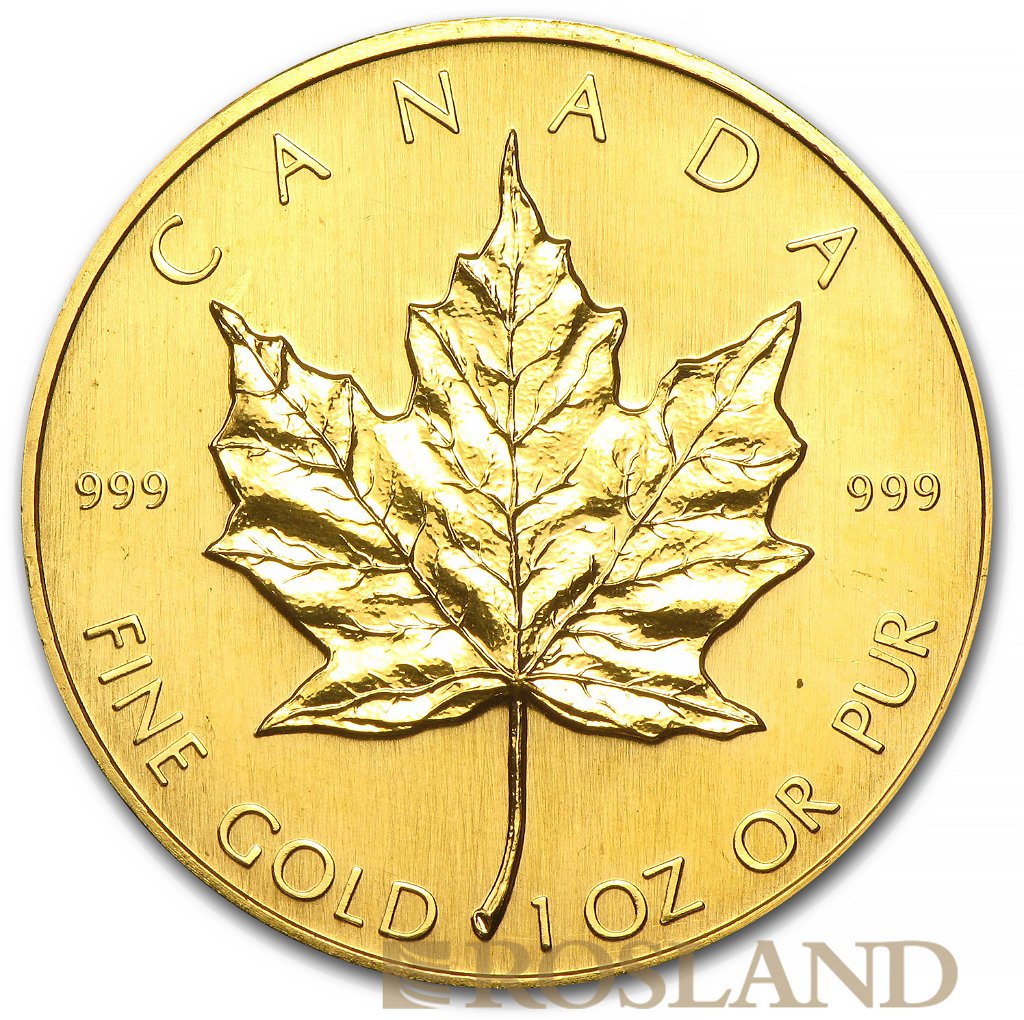 1 Unze Goldmünze Kanada Maple Leaf 1982