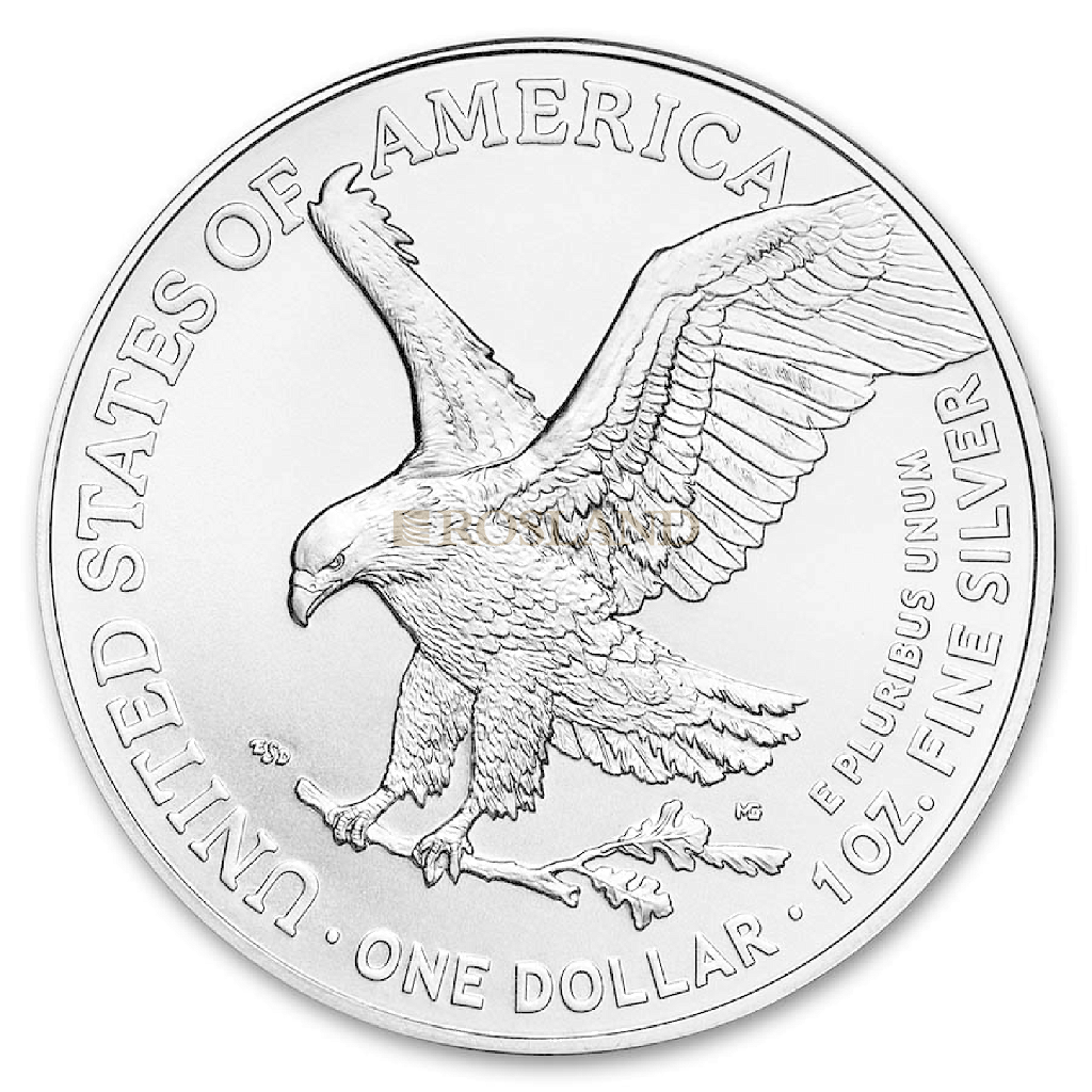 1 Unze Silbermünze American Eagle 2021 Type 2 Weihnachten Motiv 5 (Blister)