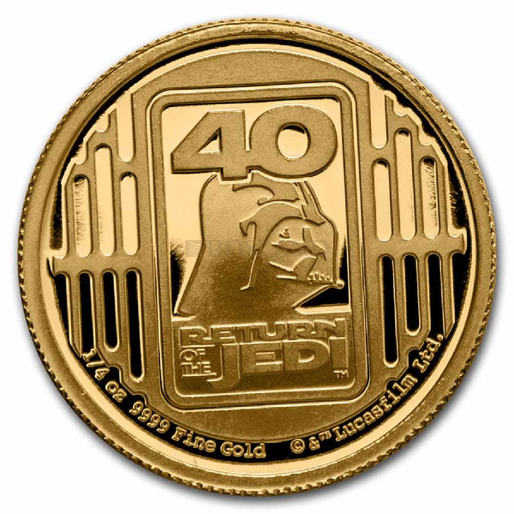 1/4 Unze Goldmünze Star Wars™ Rückkehr der Jedi-Ritter 40 Jahre - 2023 PP (Box, Zertifikat)