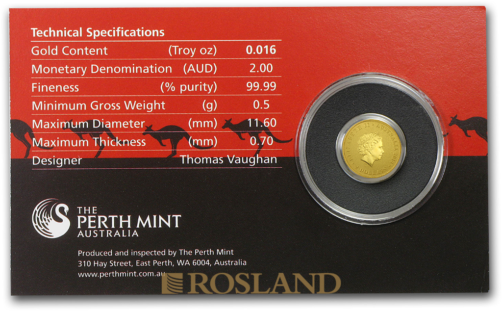 1/2 Gramm Goldmünze Australien Känguru 2014 (Blister, Zertifikat)