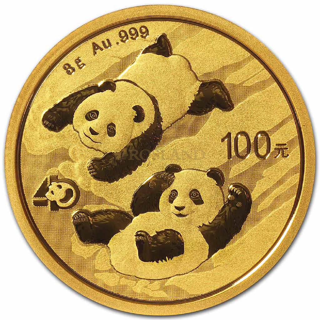 8 Gramm Goldmünze China Panda 2022