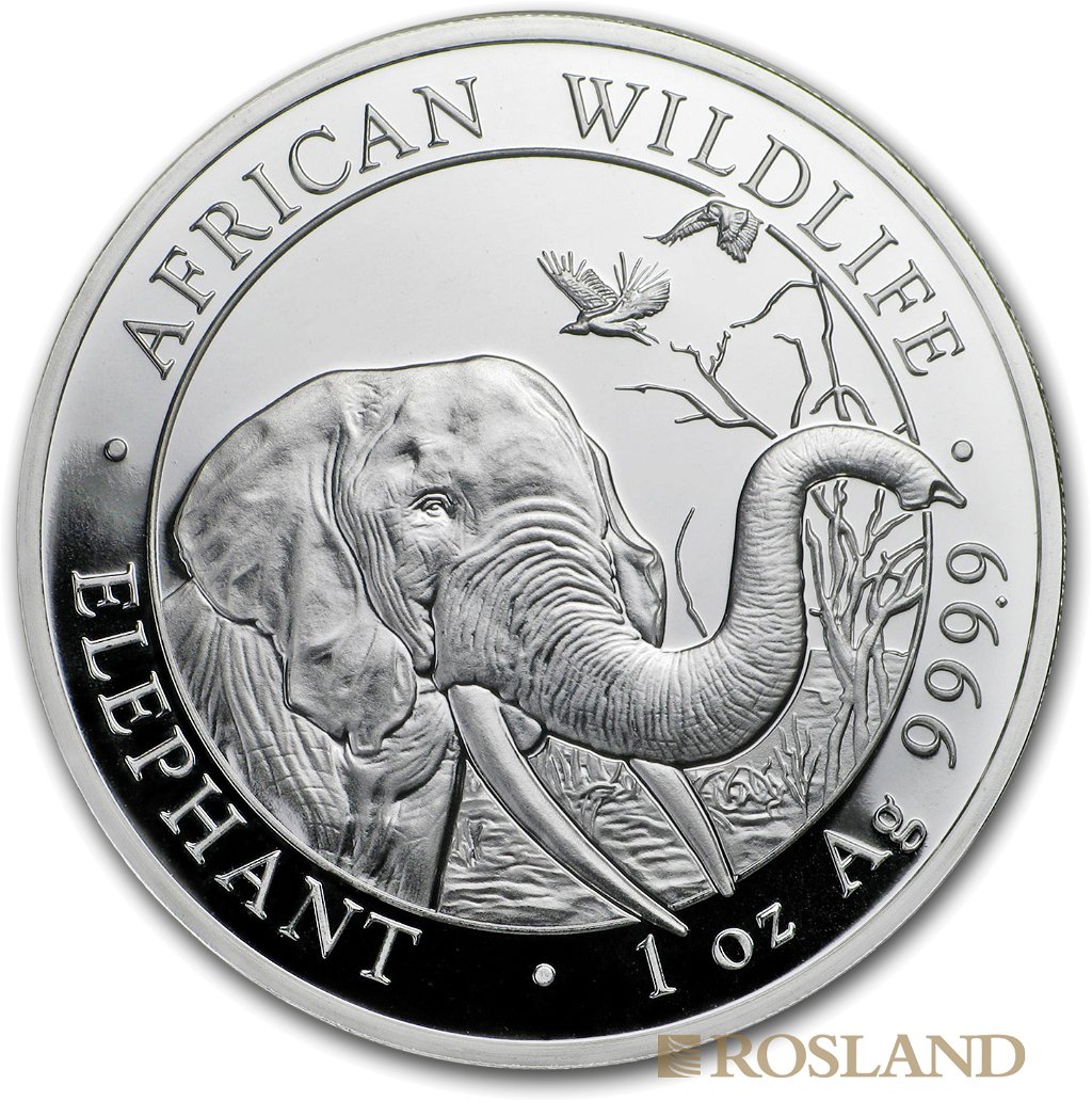 1 Unze Silbermünze Somalia Elefant 2018