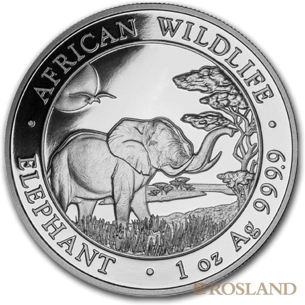 1 Unze Silbermünze Somalia Elefant 2019