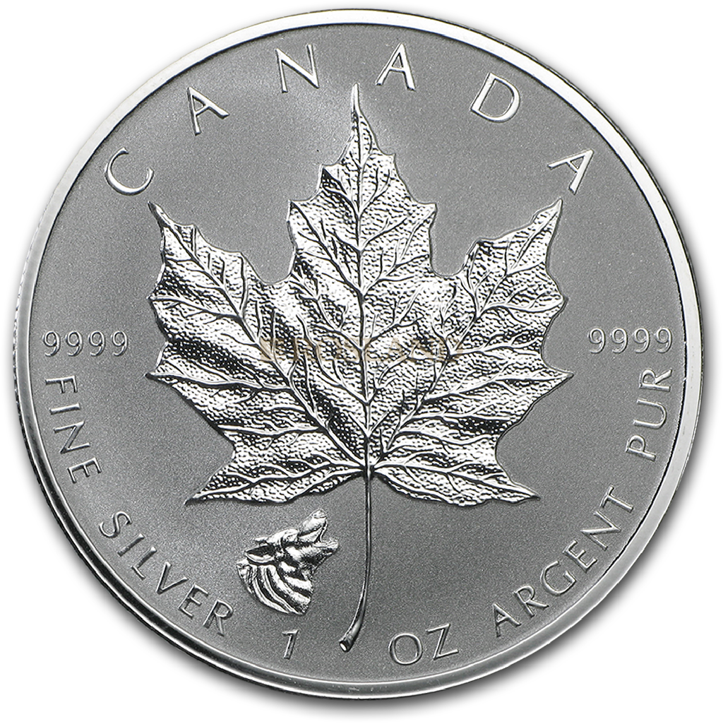 1 Unze Silbermünze Kanada Maple Leaf Wolf 2016 PP (Reverse Proof)