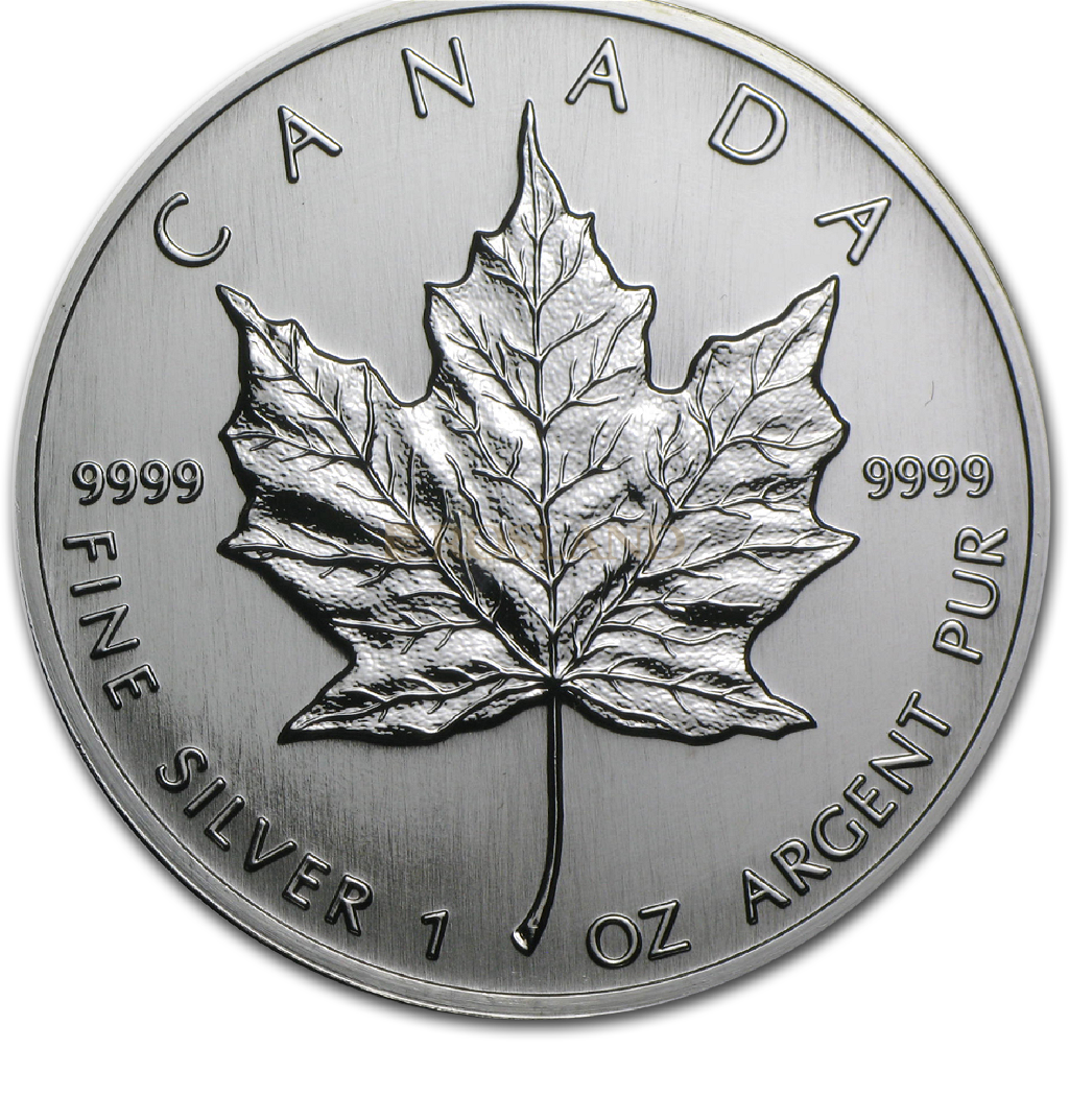 1 Unze Silbermünze Kanada Maple Leaf 1992