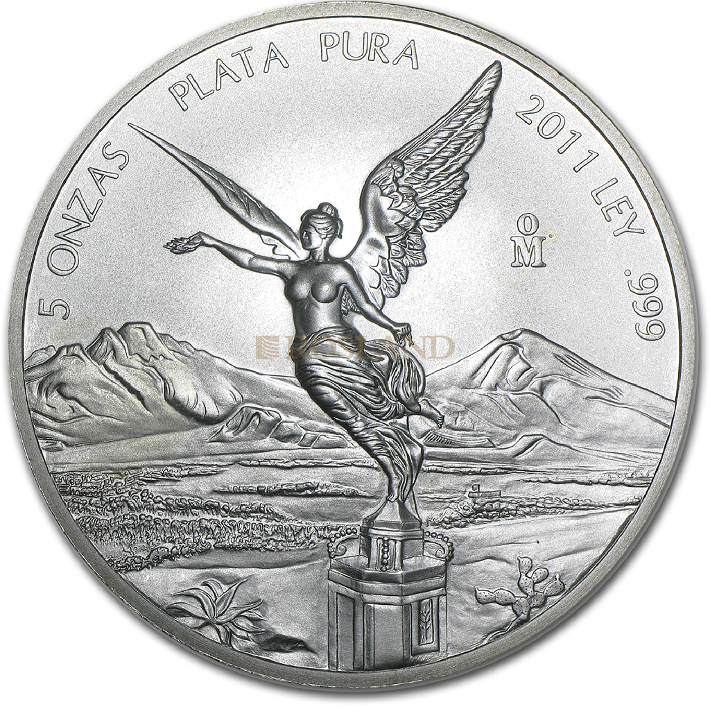 5 Unzen Silbermünze Mexican Libertad 2011