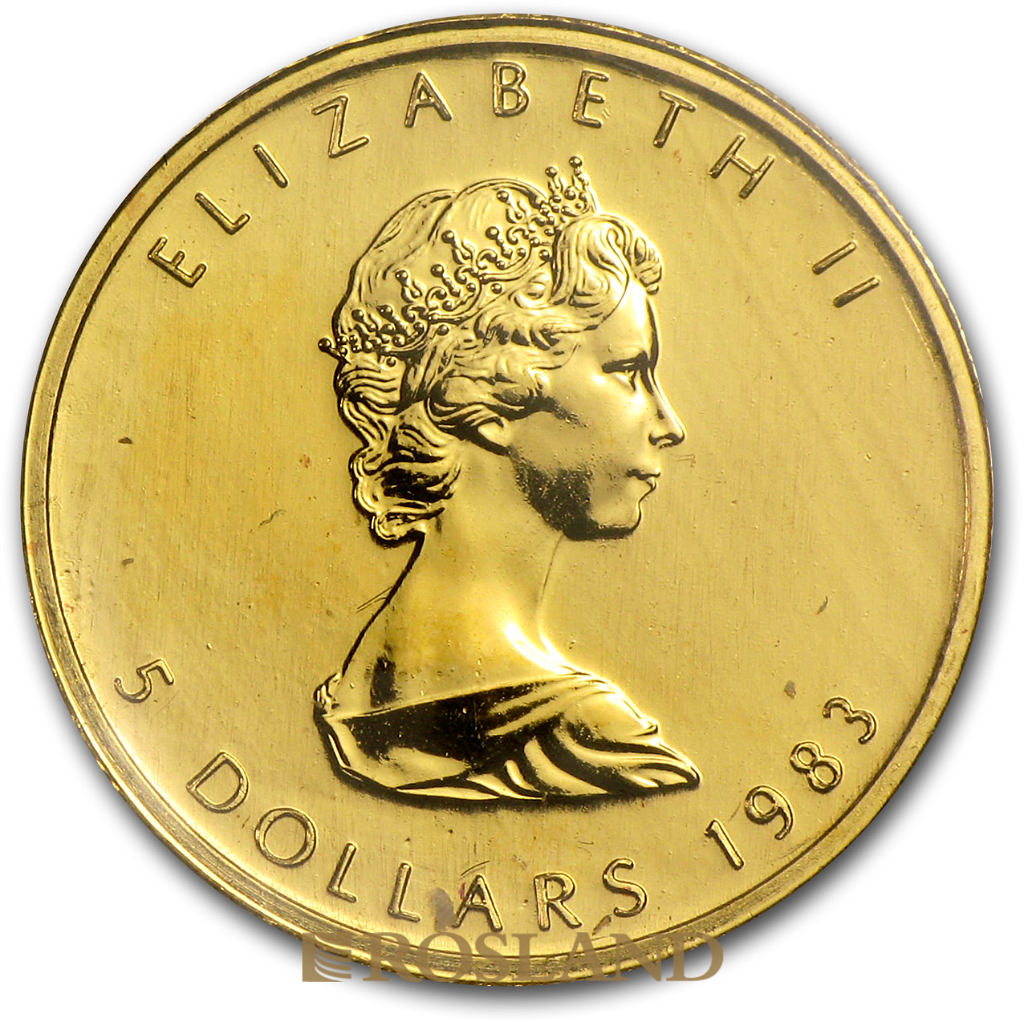 1/10 Unze Goldmünze Kanada Maple Leaf 1983