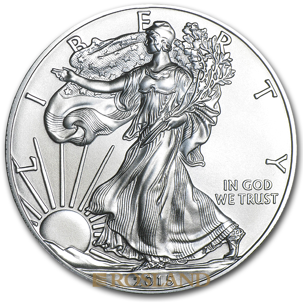 1 Unze Silbermünze American Eagle 2015 (W) Matt (Box, Zertifikat)
