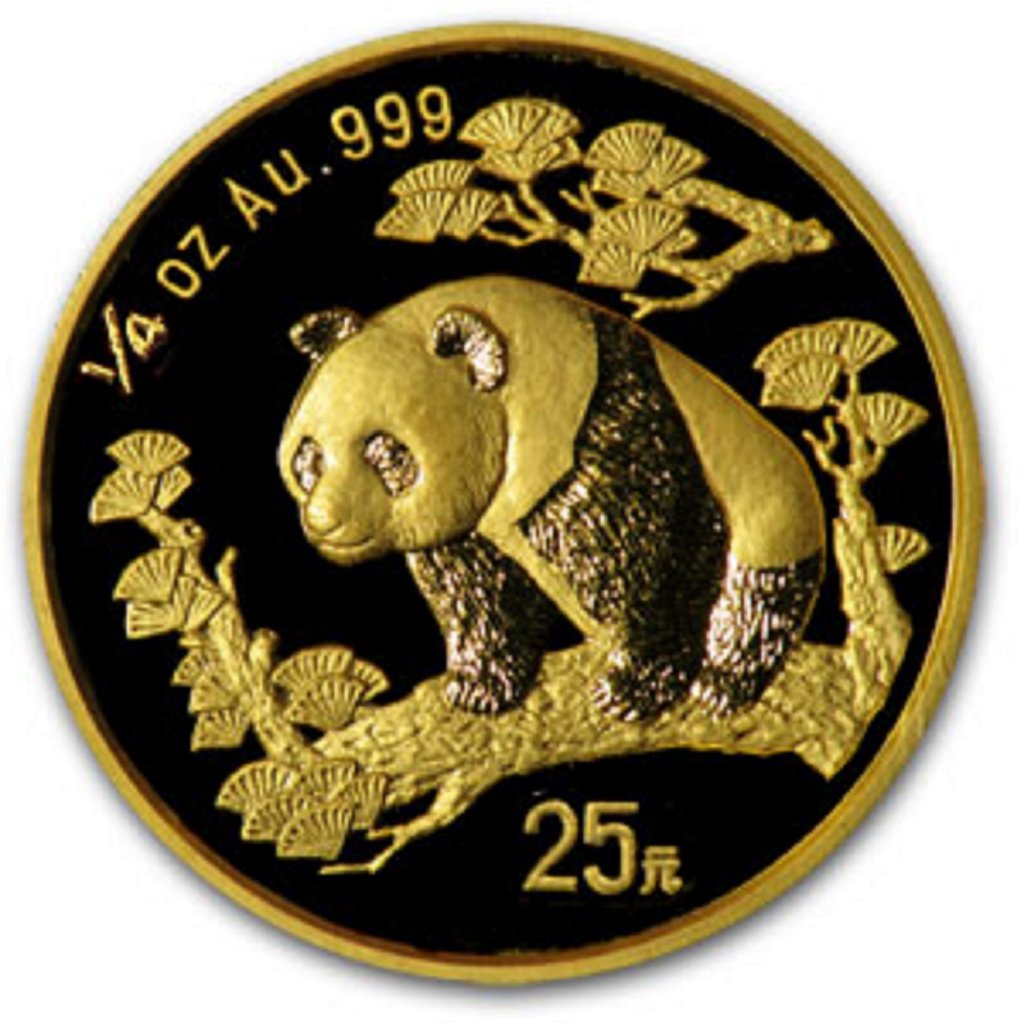 1/4 Unze Goldmünze China Panda 1997