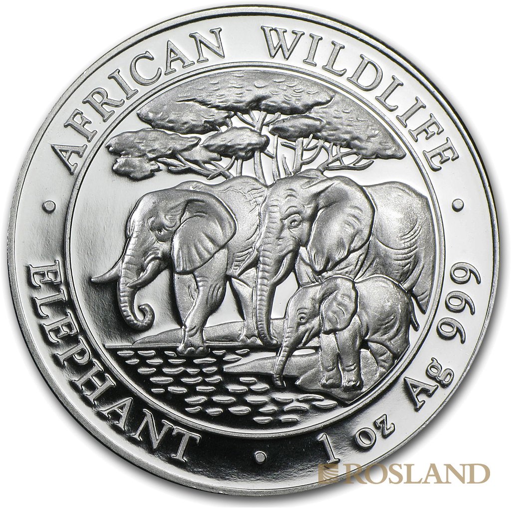 1 Unze Silbermünze Somalia Elefant 2013