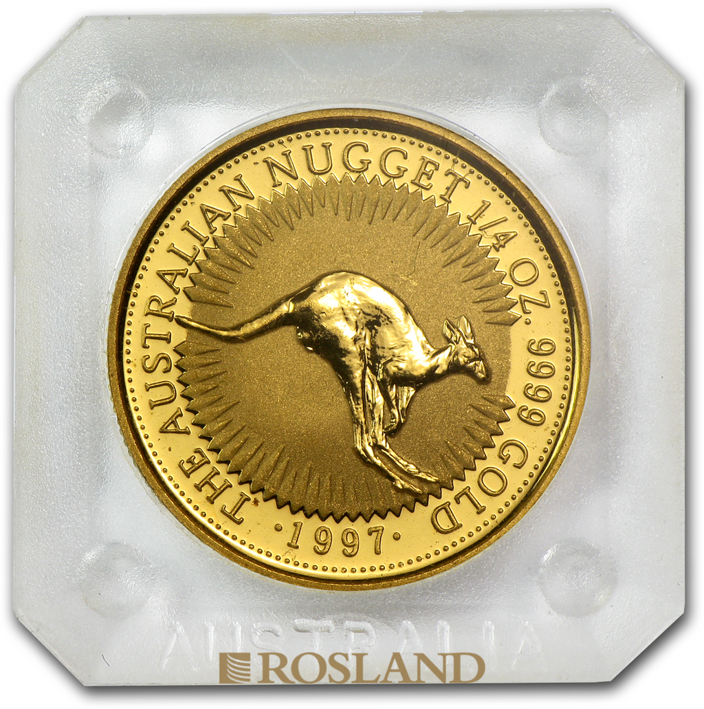 1/4 Unze Goldnugget Australien Känguru 1997