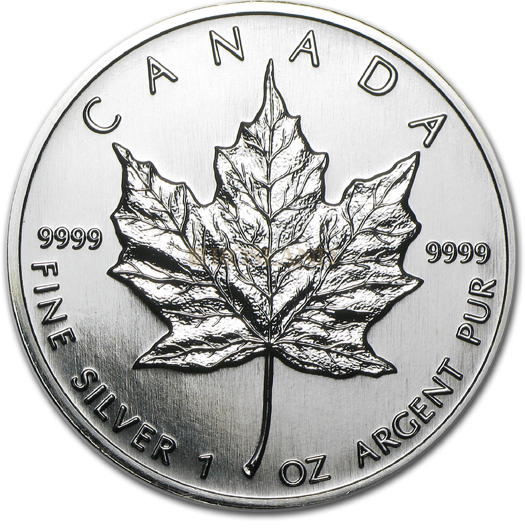 1 Unze Silbermünze Kanada Maple Leaf 1996
