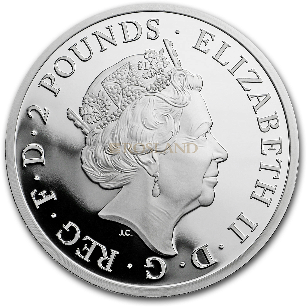 1 Unze Silbermünze Great Britain Jahr des Schweines 2019 PP (Box, Zertifikat)