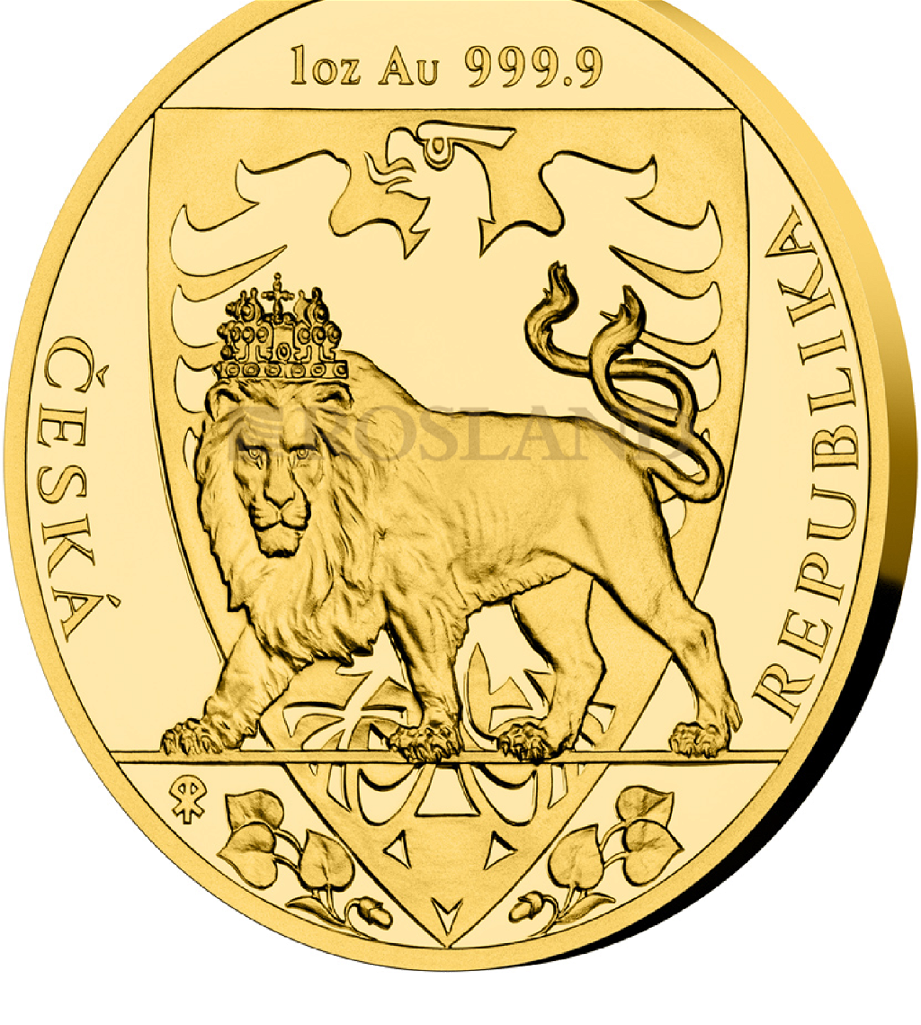 1 Unze Goldmünze Tschechischer Löwe 2020 PP