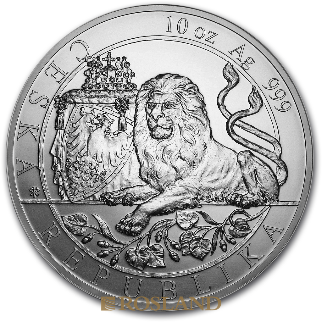 10 Unzen Silbermünze Tschechischer Löwe 2019