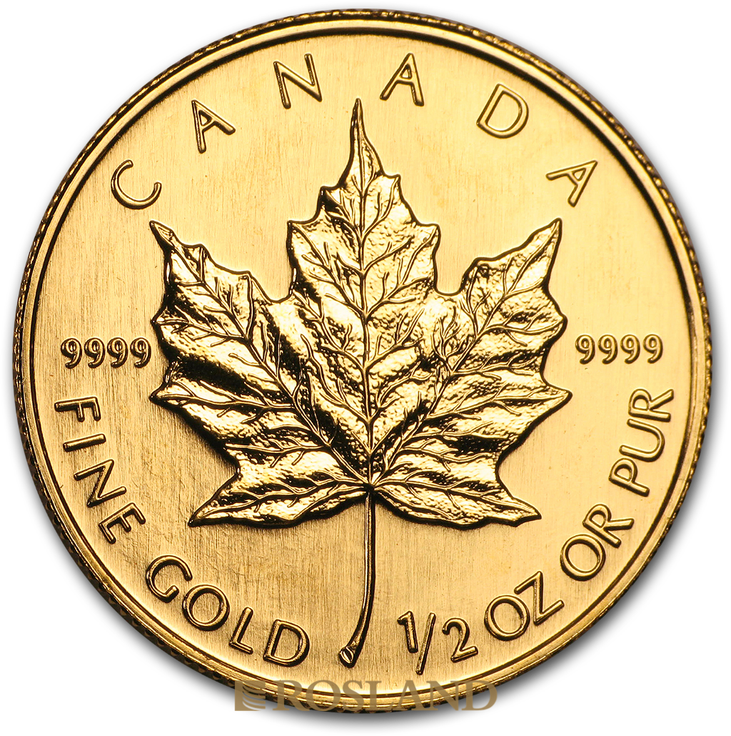 1/2 Unze Goldmünze Kanada Maple Leaf 2004