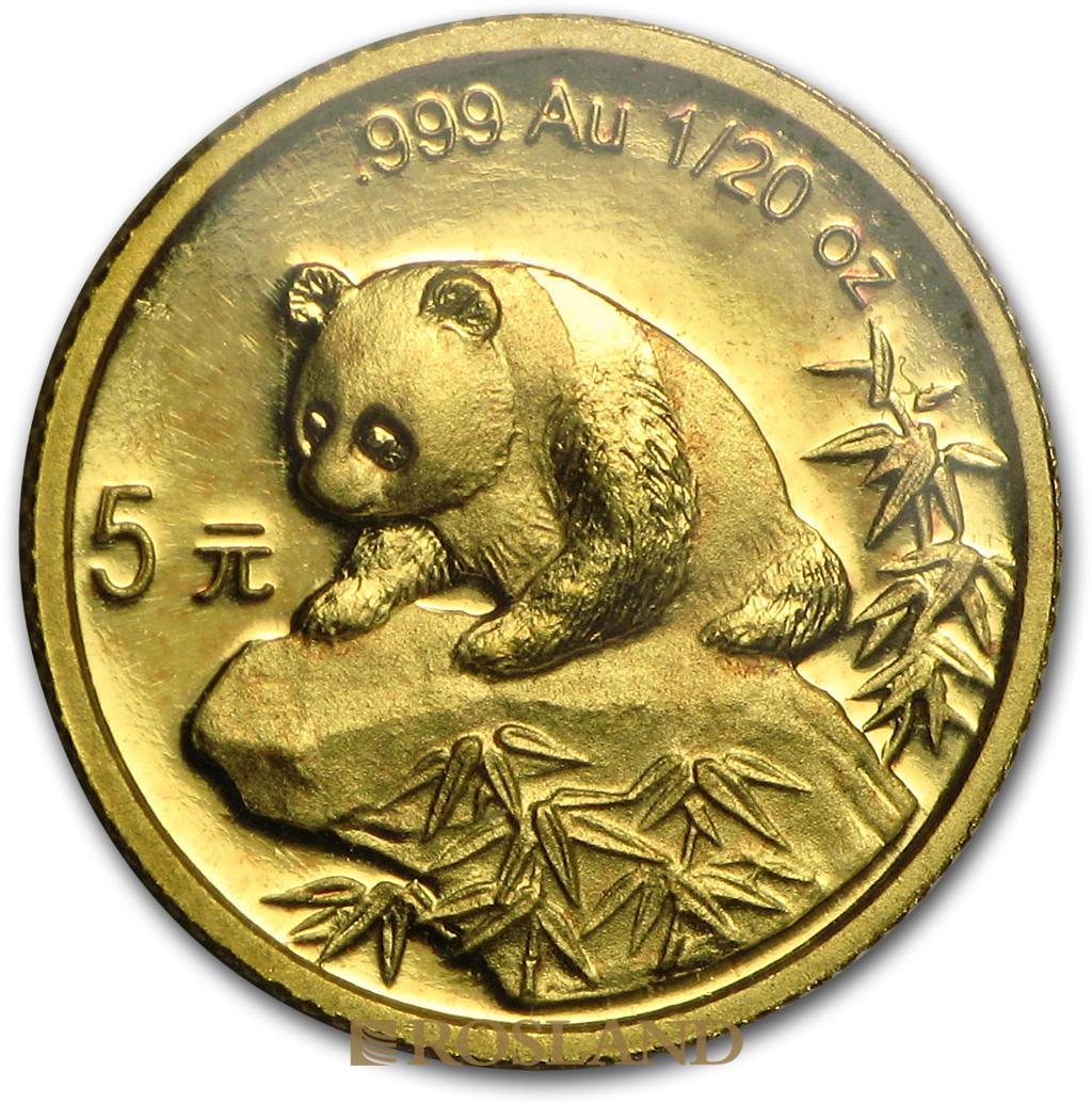 1/20 Unze Goldmünze China Panda 1999
