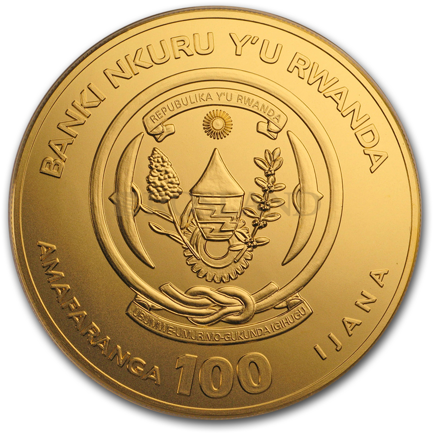 1 Unze Goldmünze Ruanda Wildlife Galagos 2020 (Box, Zertifikat)