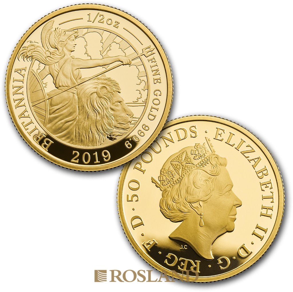 0,85 Unzen - 3 Goldmünzen Britannia Set 2019 PP (Box, Zertifikat)