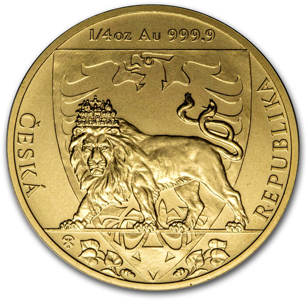 1/4 Unzen Goldmünze Tschechischer Löwe 2020