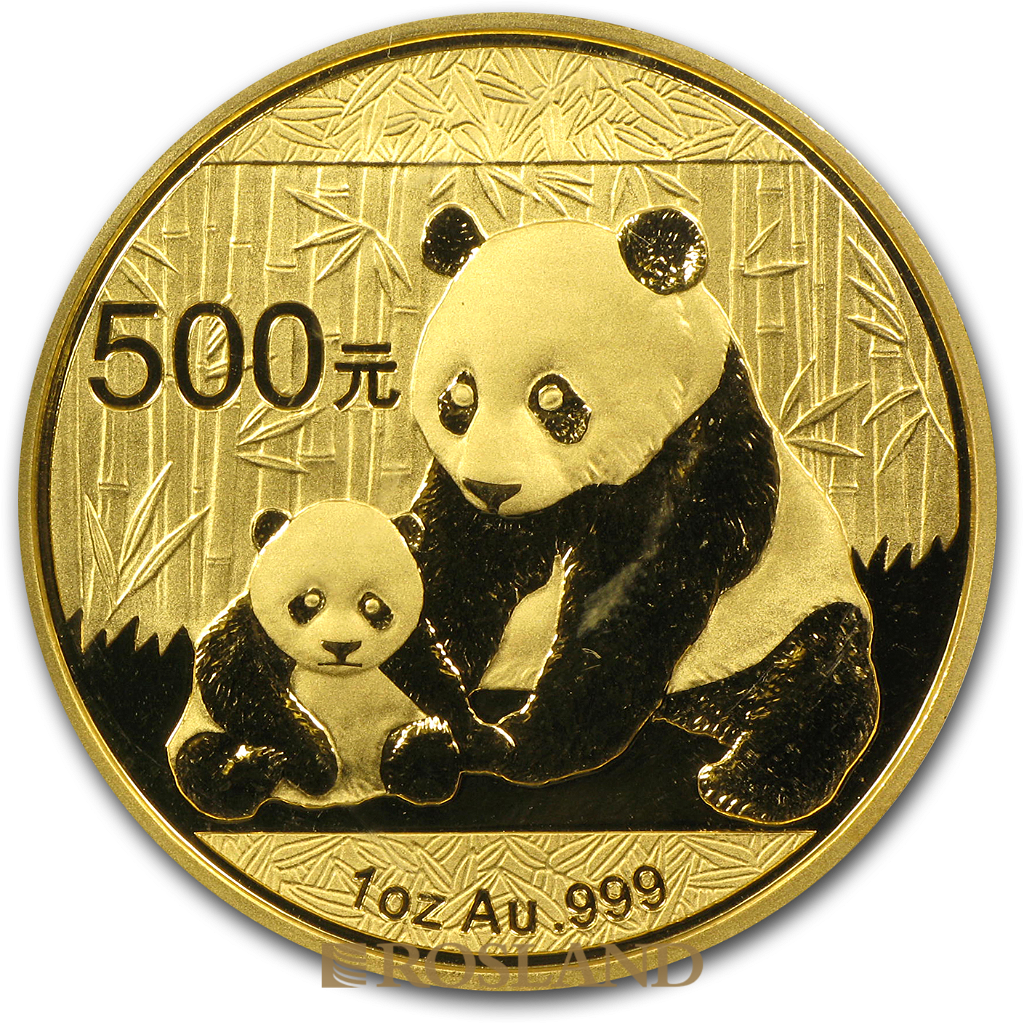 1 Unze Goldmünze China Panda 2012