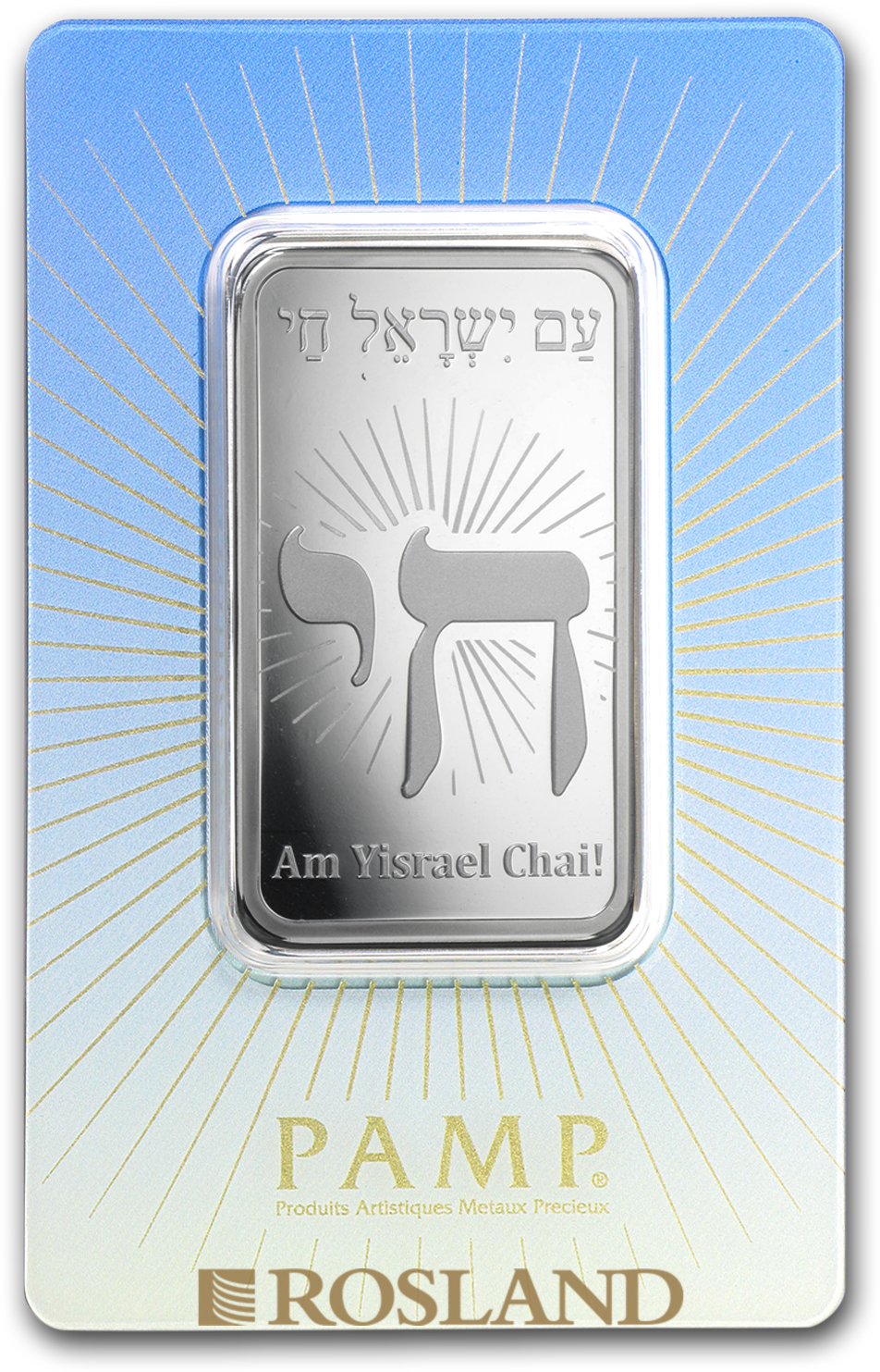 1 Unze Silberbarren PAMP Religion - Am Yisrael Chai