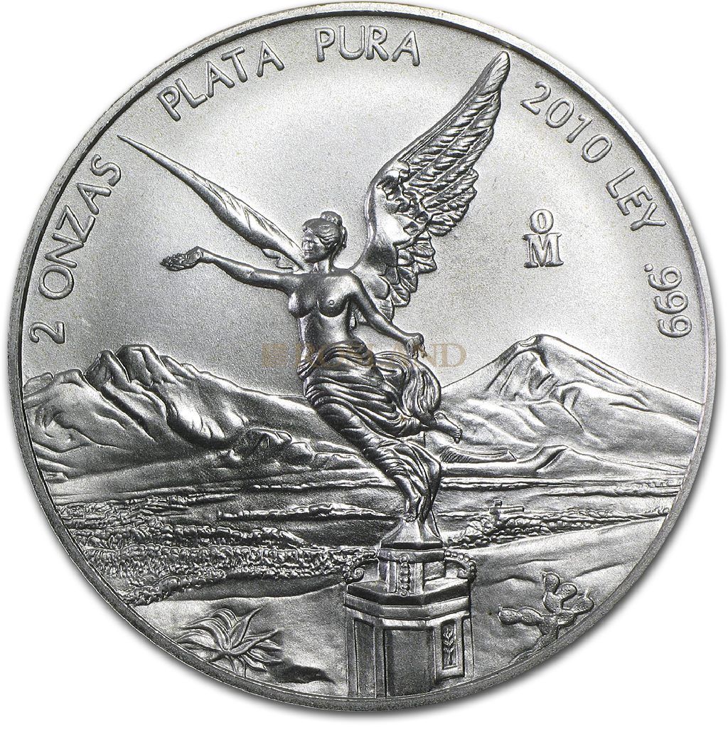 2 Unzen Silbermünze Mexican Libertad 2010