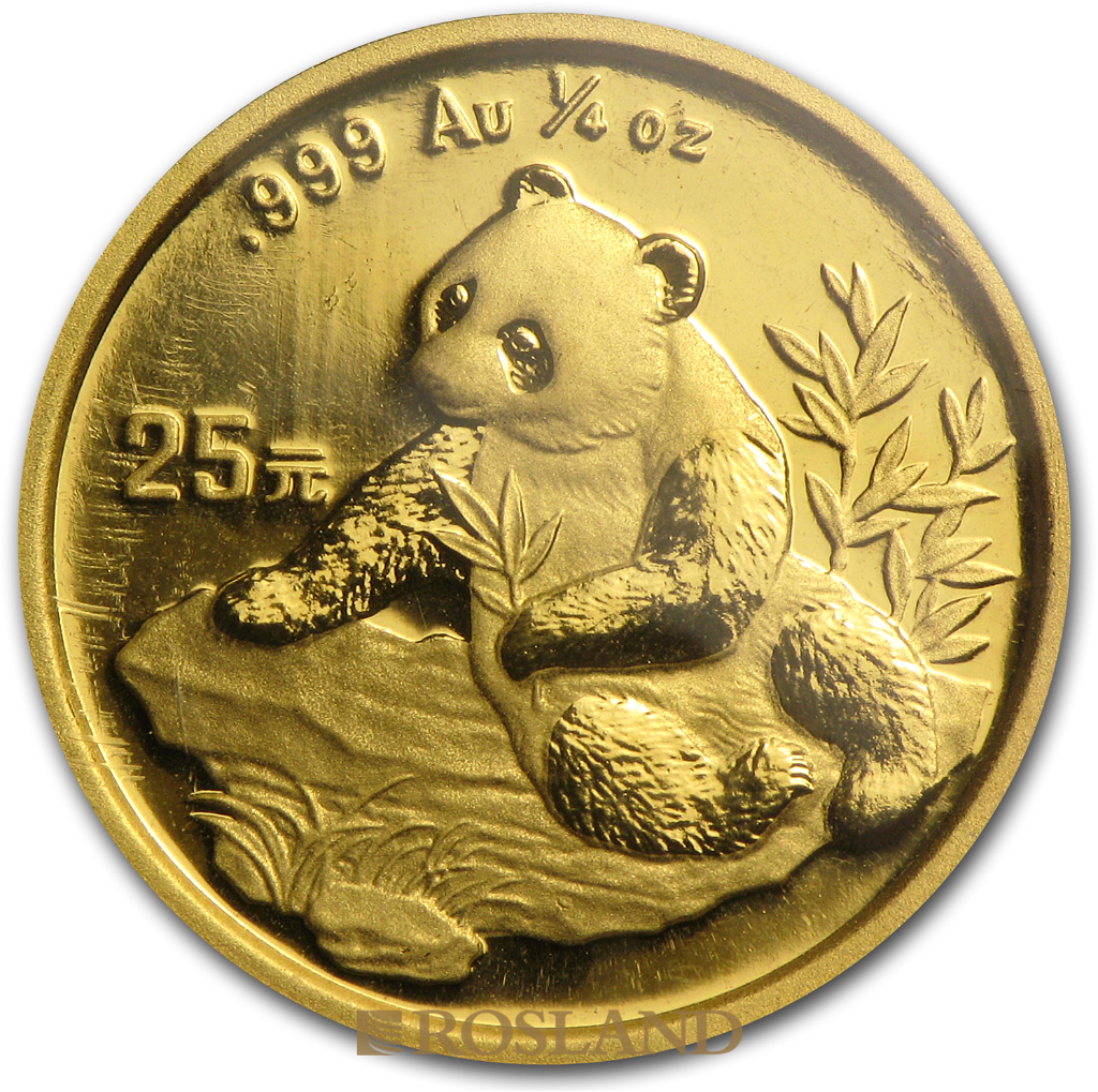 1/4 Unze Goldmünze China Panda 1998