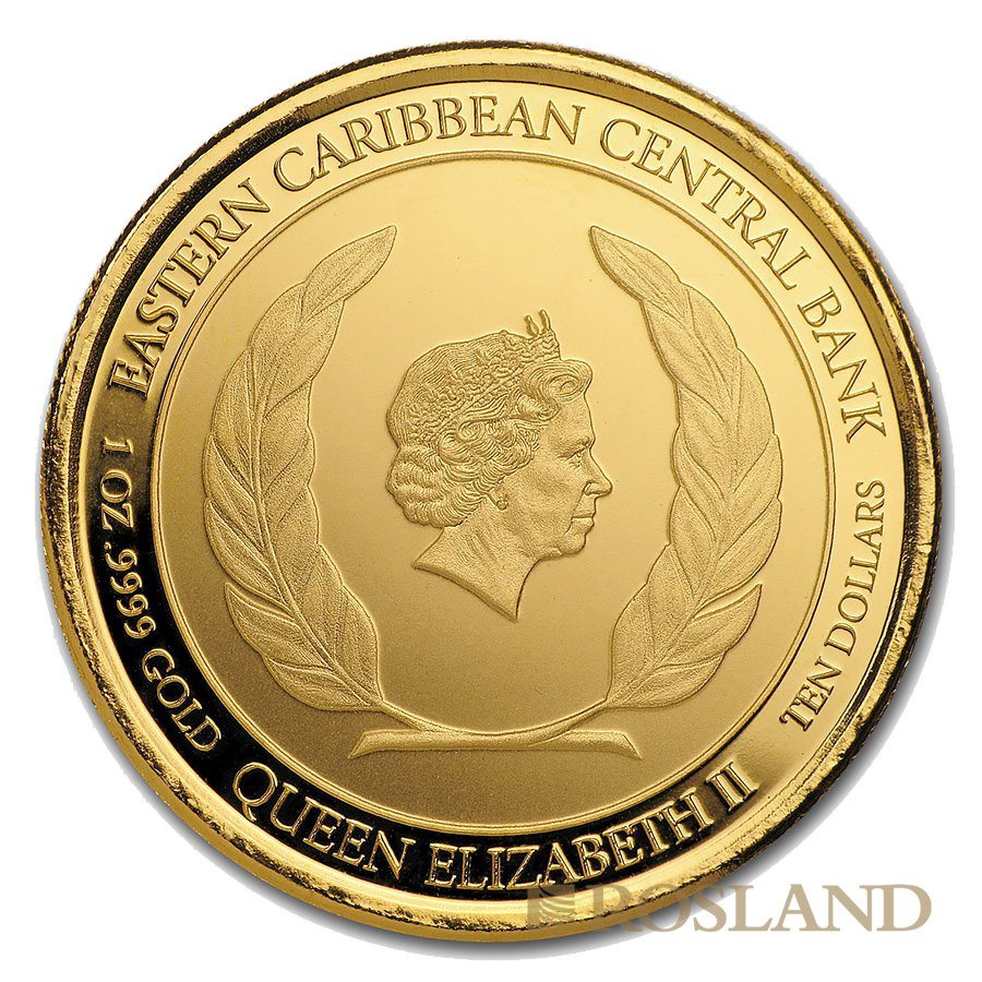 1 Unze Goldmünze EC8 Antigua & Barbuda Rum Runner 2018 (Blister, Zertifikat)