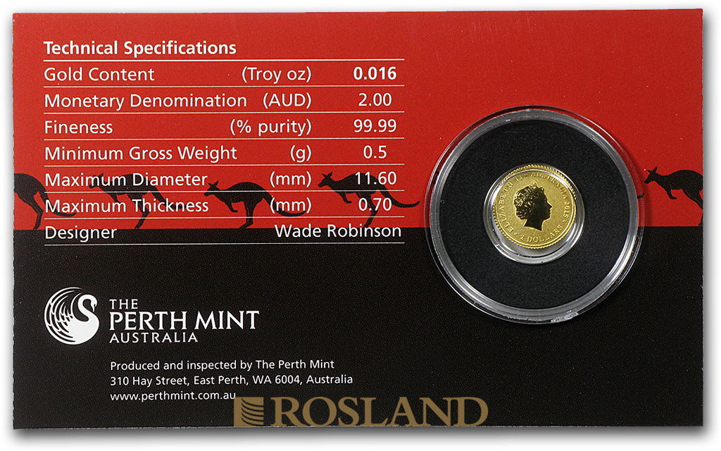 1/2 Gramm Goldmünze Australien Känguru 2015 (Blister, Zertifikat)