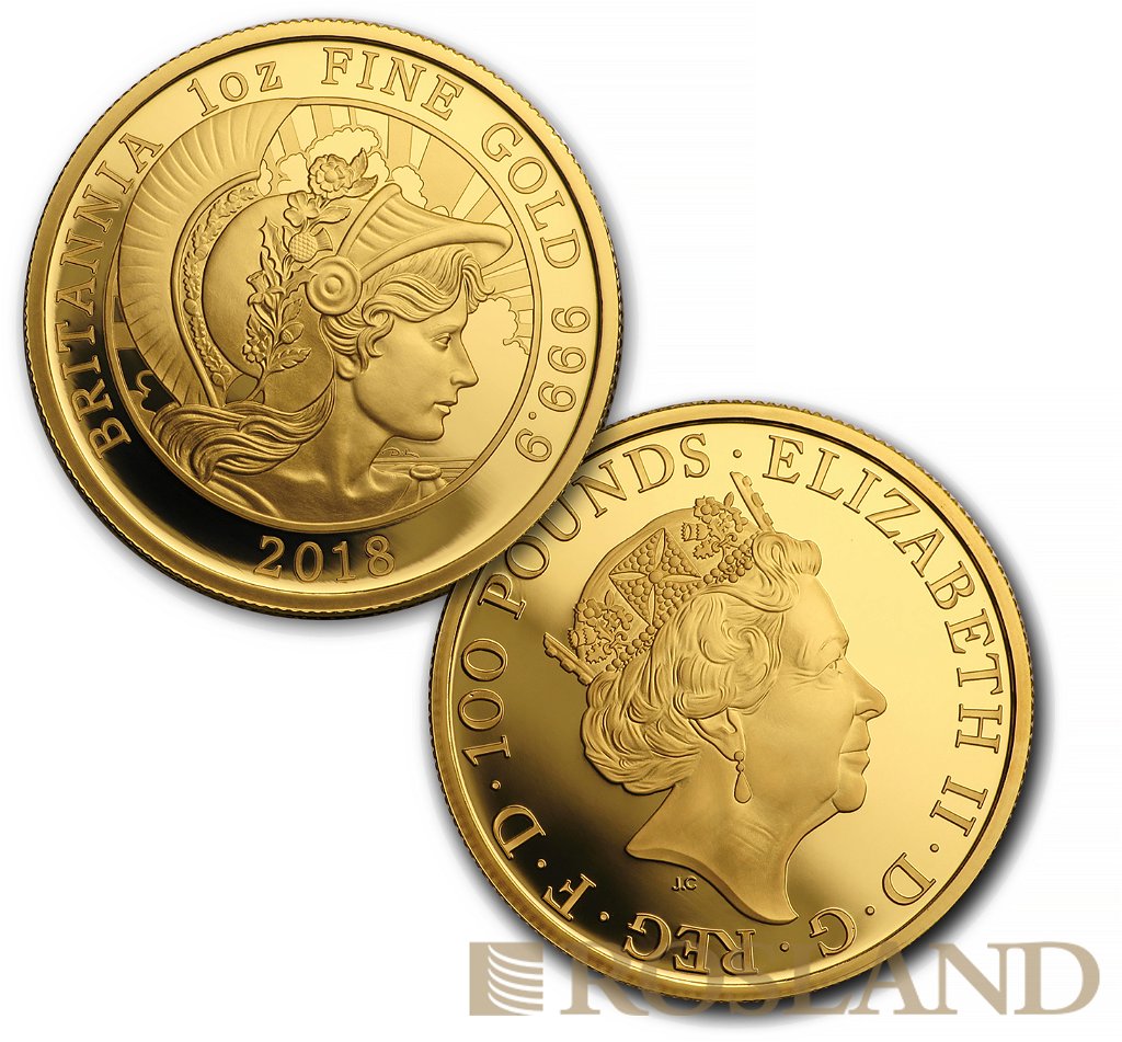 60 Gramm - 6 Goldmünzen Britannia Set 2018 PP (Box, Zertifikat)