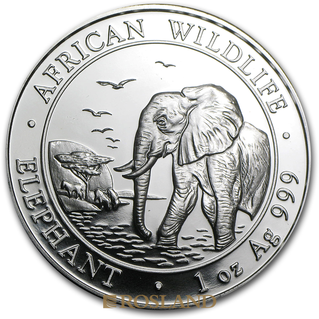 1 Unze Silbermünze Somalia Elefant 2010