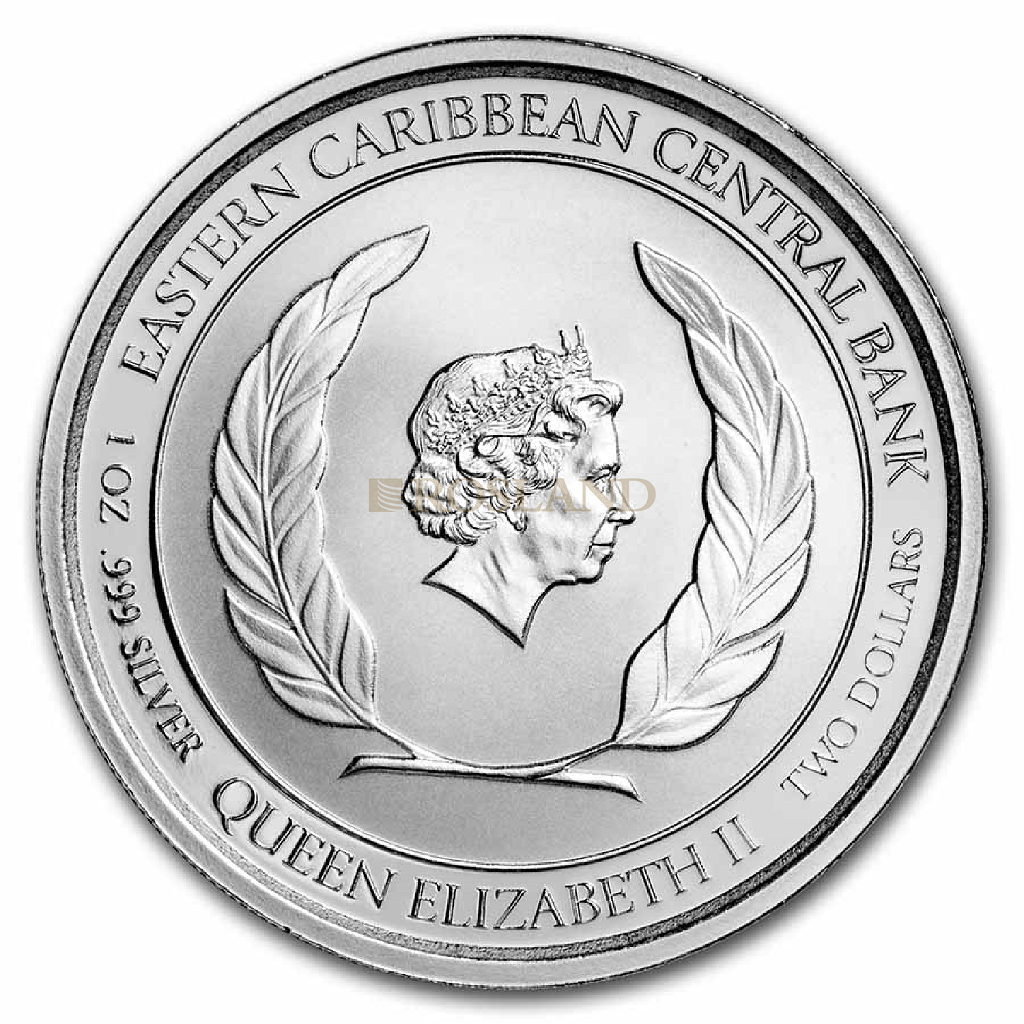 1 Unze Silbermünze EC8 Grenada Coat of Arms 2021