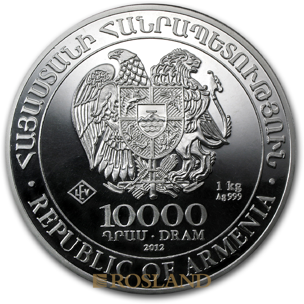1 Kilogramm Silbermünze Armenien Arche Noah 2012