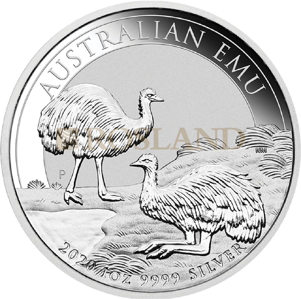 1 Unze Silbermünze Emu 2020