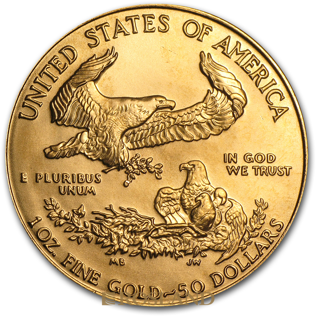 1 Unze Goldmünze American Eagle 1989 (MCMLXXXIX)
