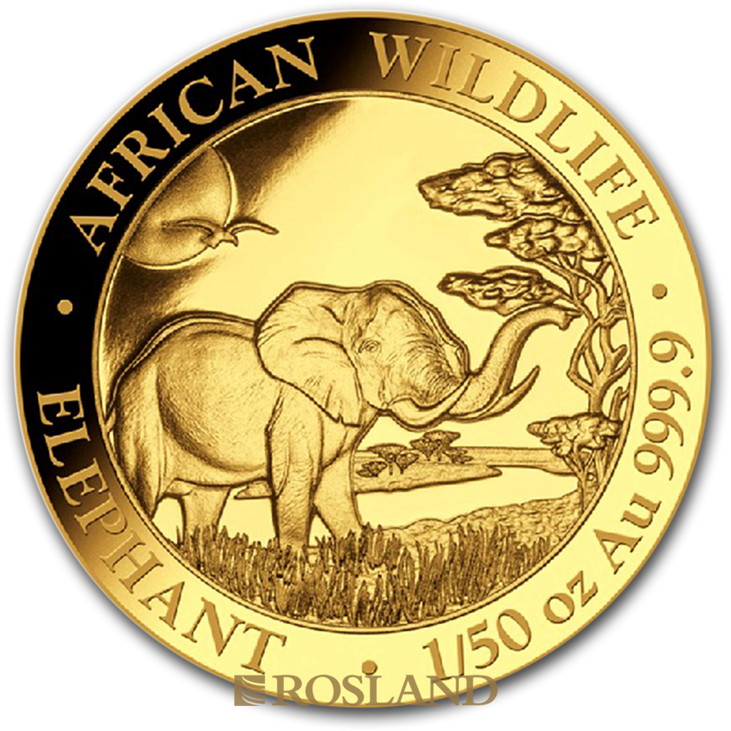1,91 Unzen 6 Goldmünzen Somalia Elefant 2019 First Struck Set (Box, Zertifikat)