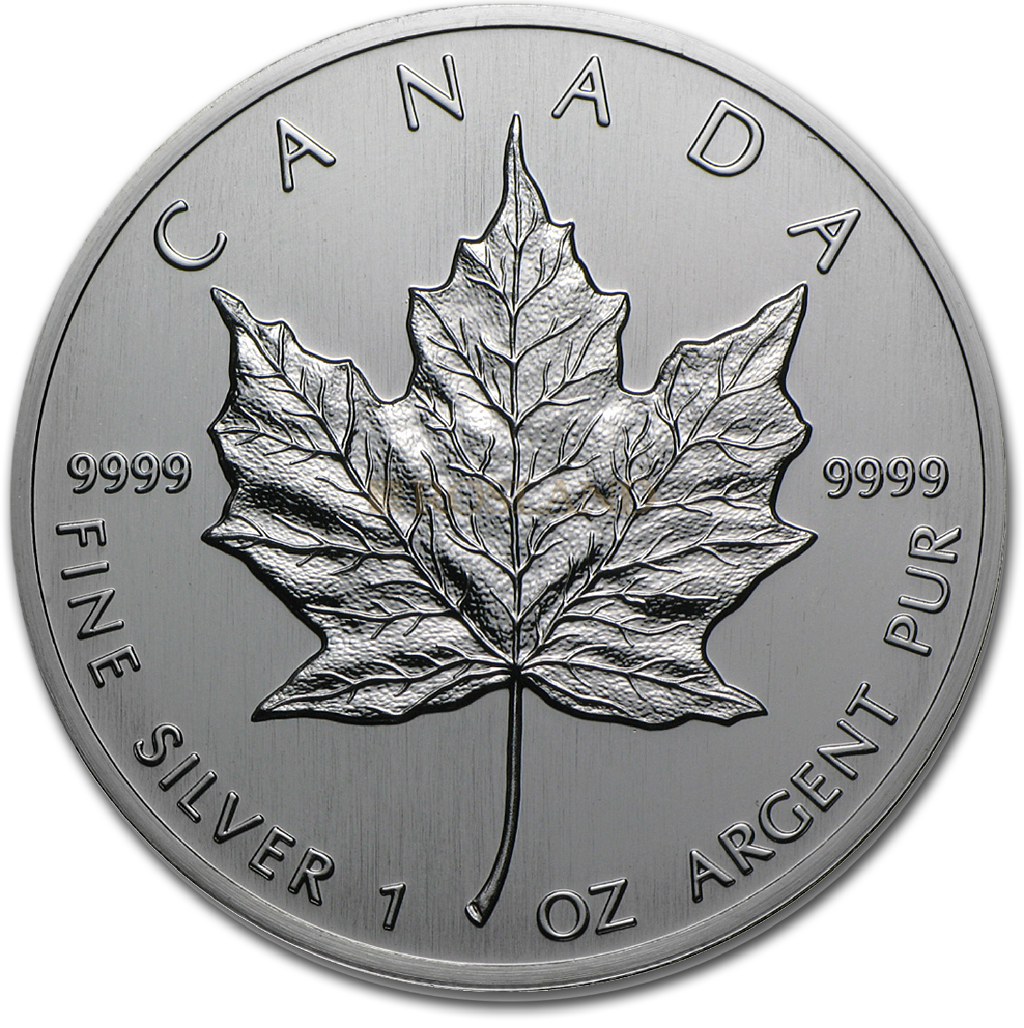 1 Unze Silbermünze Kanada Maple Leaf 1988