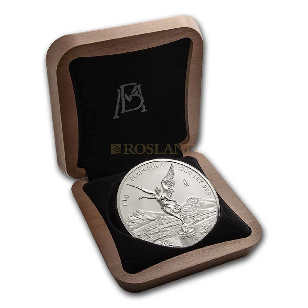 1 Kilogramm Silbermünze Mexican Libertad 2020 Prooflike (Box, Zertifikat)