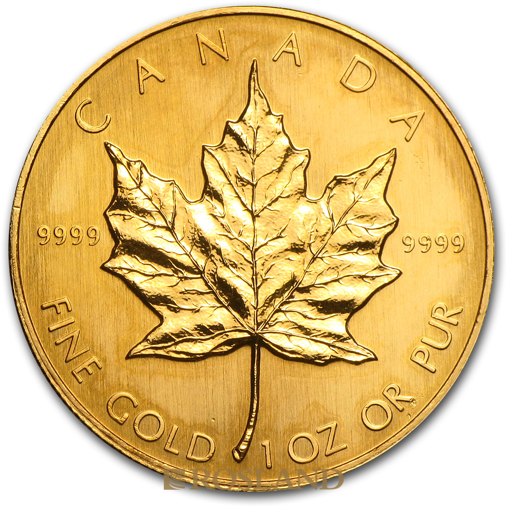 1 Unze Goldmünze Kanada Maple Leaf 1987