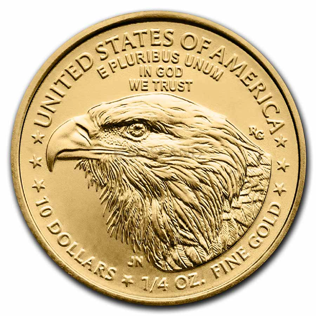 1/4 Unze Goldmünze American Eagle 2021 *NEUES DESIGN*