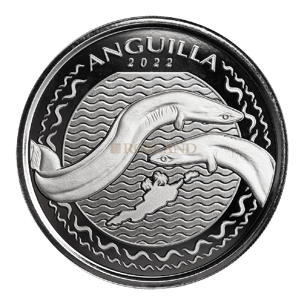 1 Unze Silbermünze EC8 Anguilla Aale 2022