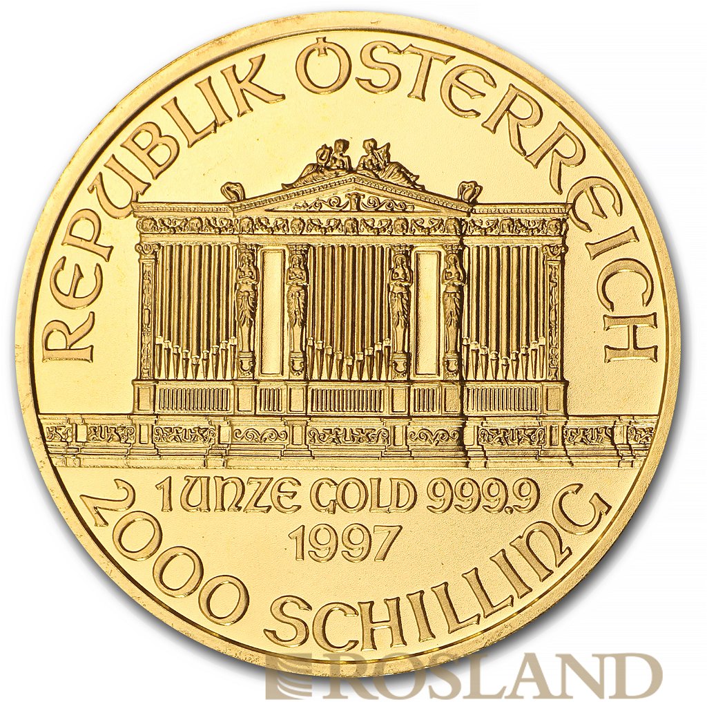 1 Unze Goldmünze Wiener Philharmoniker 1997