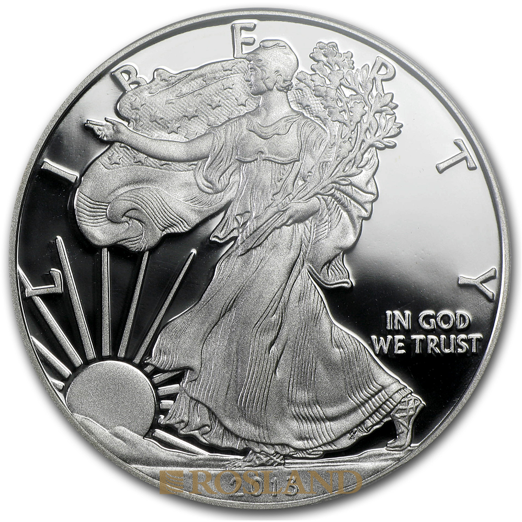 1 Unze Silbermünze American Eagle 2013 (W) PP PCGS PR-70 DCAM