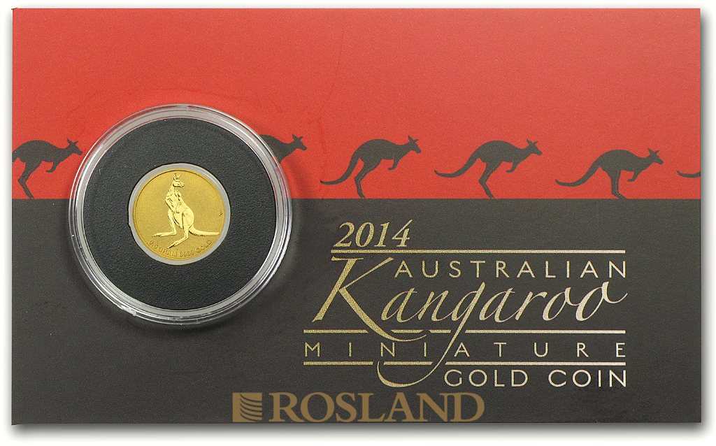 1/2 Gramm Goldmünze Australien Känguru 2014 (Blister, Zertifikat)