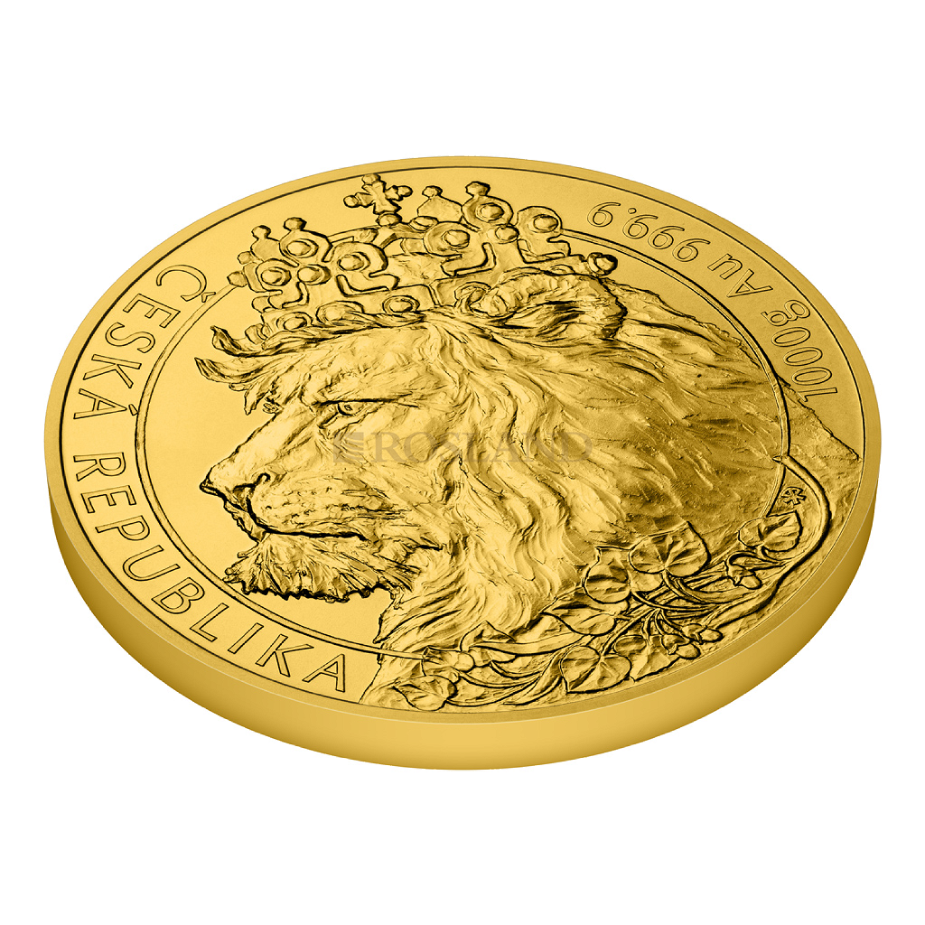1 Kilogramm Goldmünze Tschechischer Löwe 2021 (Box, Zertifikat)