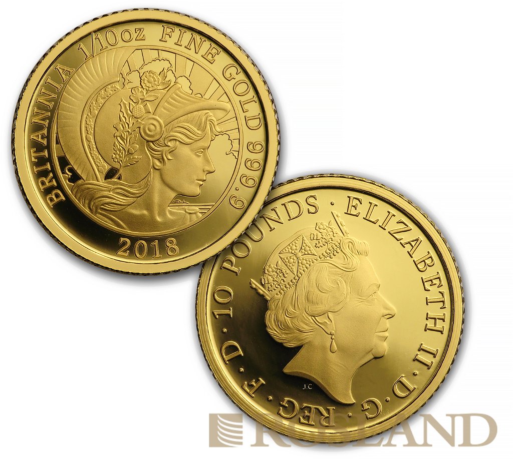 60 Gramm - 6 Goldmünzen Britannia Set 2018 PP (Box, Zertifikat)