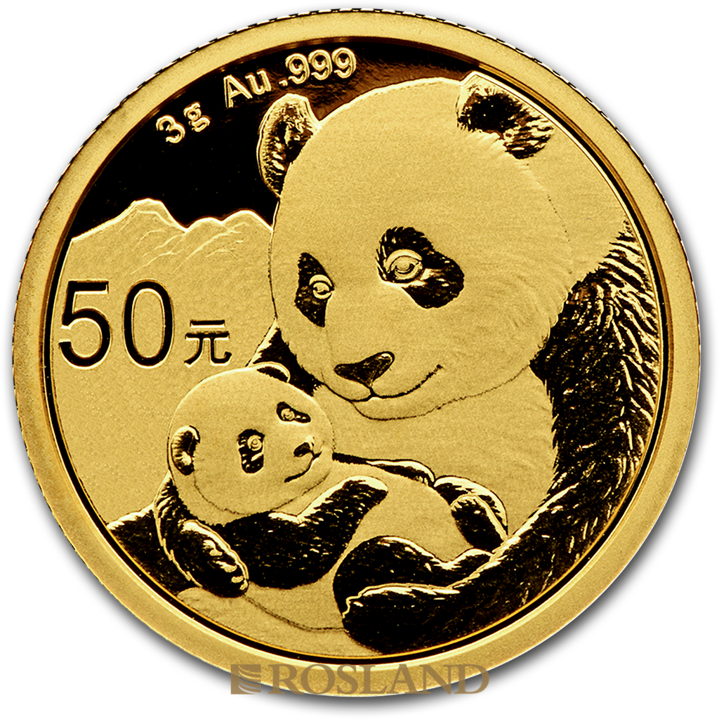 3 Gramm Goldmünze China Panda 2019